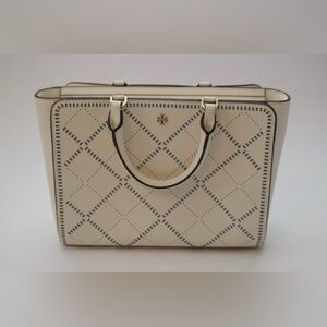 NWOB Rare Tory Burch Robinson Laser Cut Tote Bag